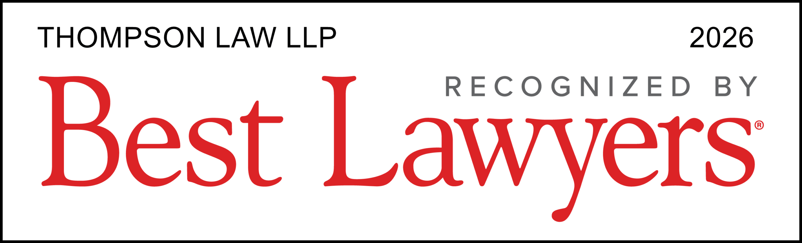 Best Lawyers 2026 - Thompson Law