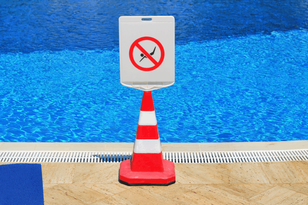 What are the Liability Laws for Swimming Pool Injuries safety sign by swimming pool
